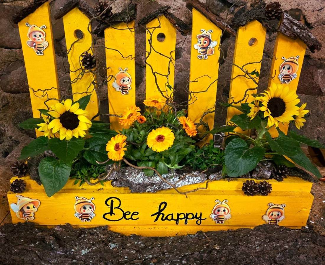 Beispiel aus unserer Werkstatt: kleine Gartenwelt „Bee happy“
